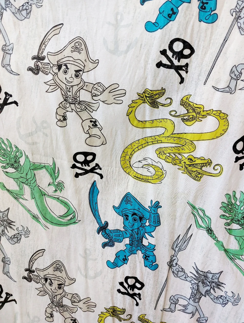 Disney Jake & The Never Land Pirates Twin Sheet‎ Set 2 piece Sea Conquest